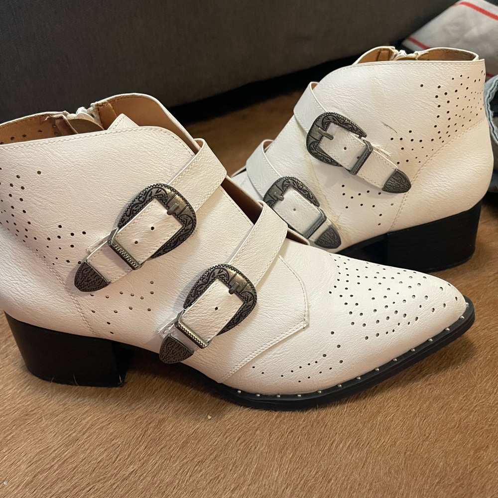 White booties